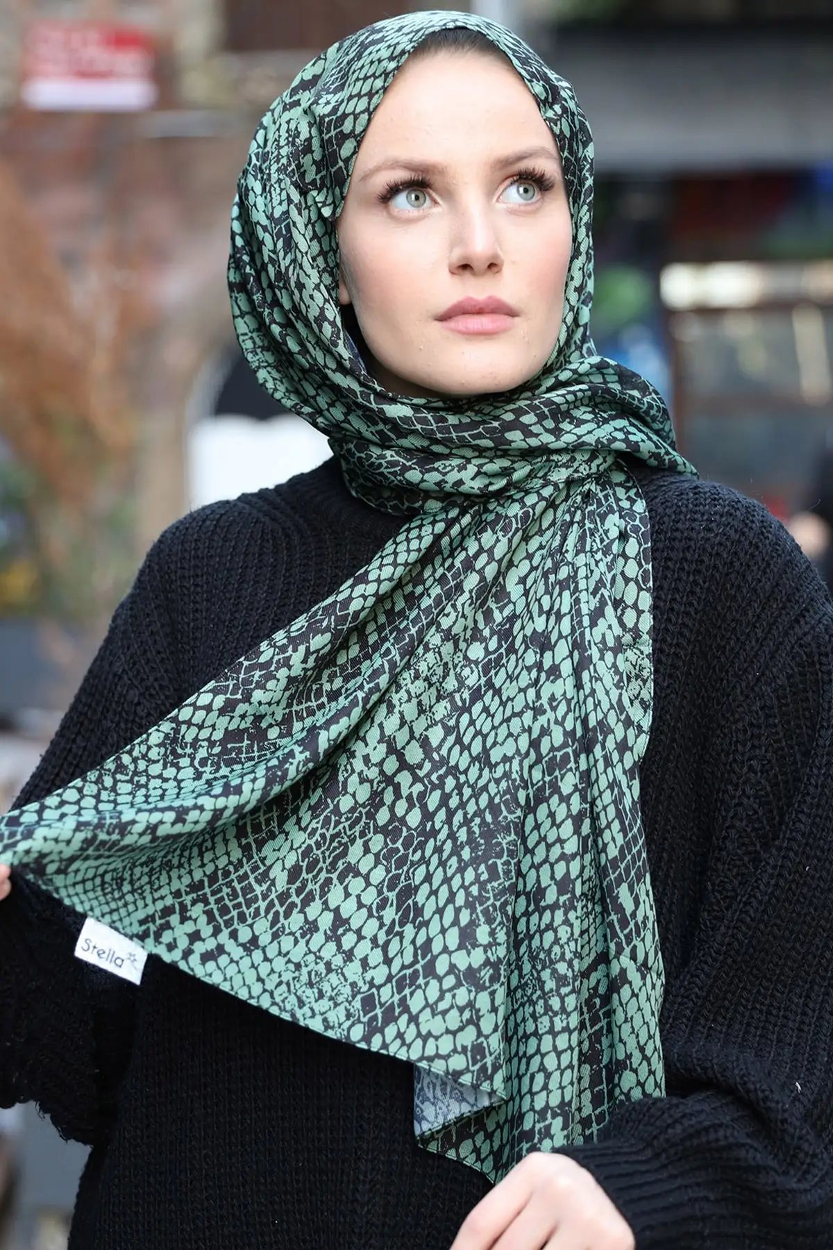 

Snake Pattern Cotton Scarf Women 2021 Fashion Hijab