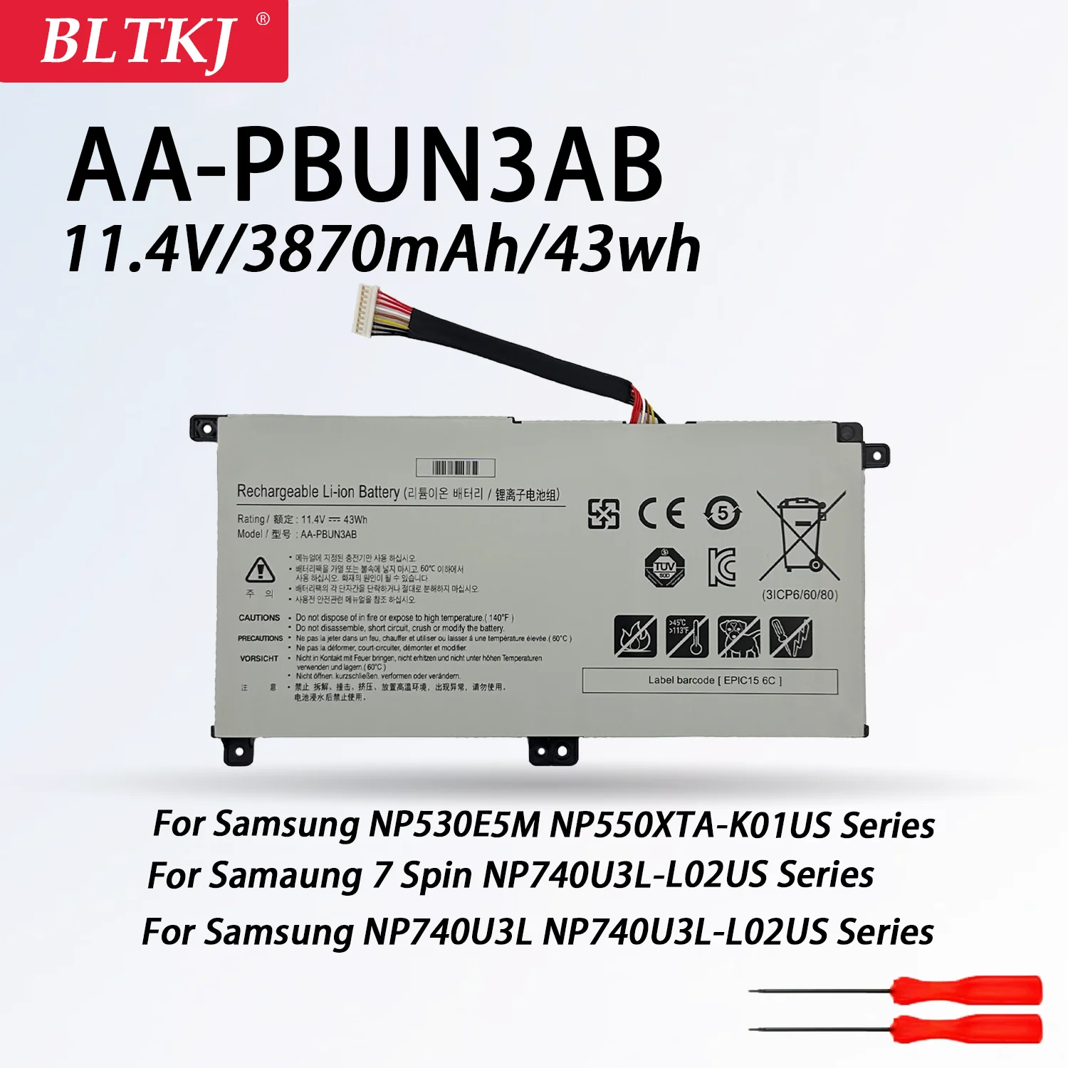 НОВЫЙ аккумулятор AA-PBUN3AB AA-PBUN3QB для ноутбука Samsung 7. BA43-00377A NP740U3L-L02US NP740U3M-K01US NP800G5M 800G5M