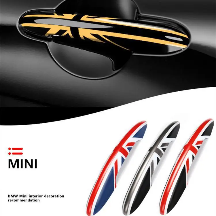 

Akzz 2pcs In Set Gloss Black Door Handle Cover Sticker Trim For Mini Cooper Countryman F56 F55 F60 F54 Car Parts Accessories