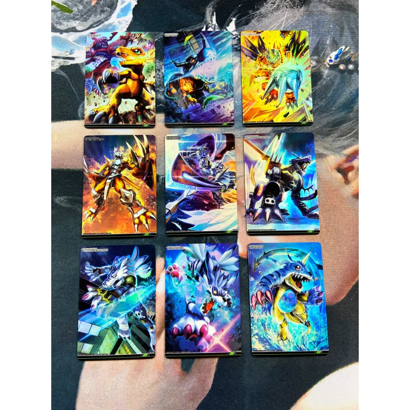 

9pcs/set anime game Digiton Adventure DIY Rare ACG Agumon Gabumon Flash Card Children's Toys Rare Collection Toys Birthday Gift