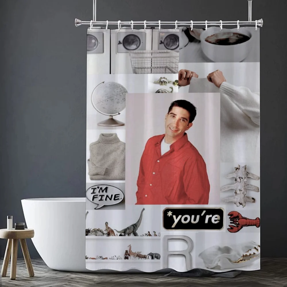 Занавеска для душа из водонепроницаемой ткани с перегородками