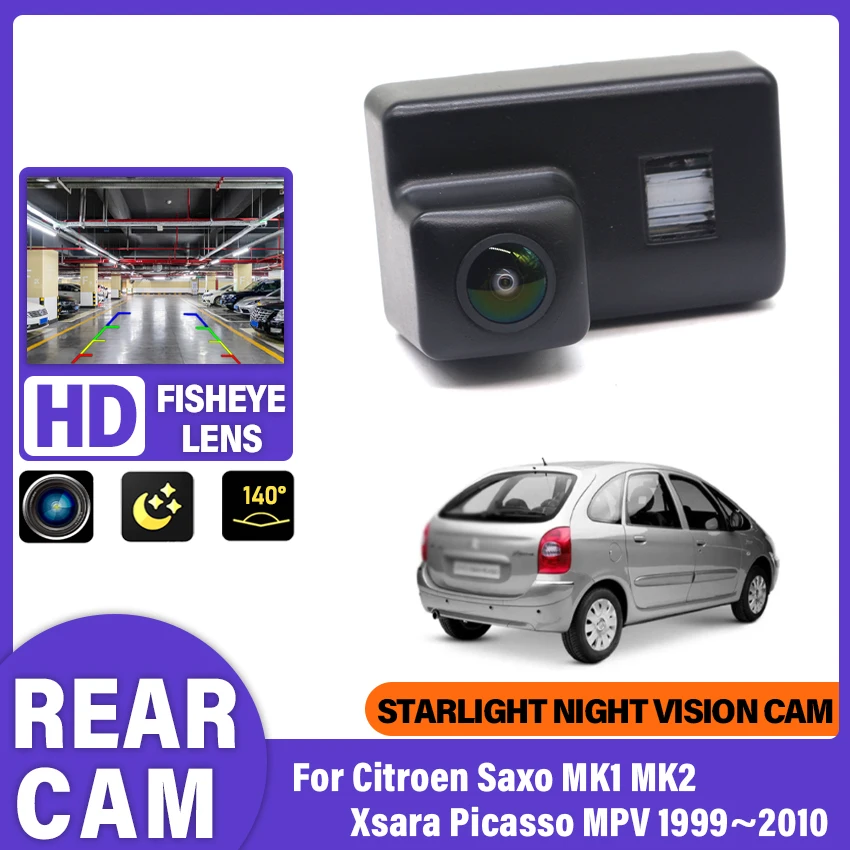 Фото Камера заднего вида с ночным видением для Citroen Saxo MK1 MK2 Xsara Picasso MPV 1999~2010, высокое качество, Full HD, CCD №1
