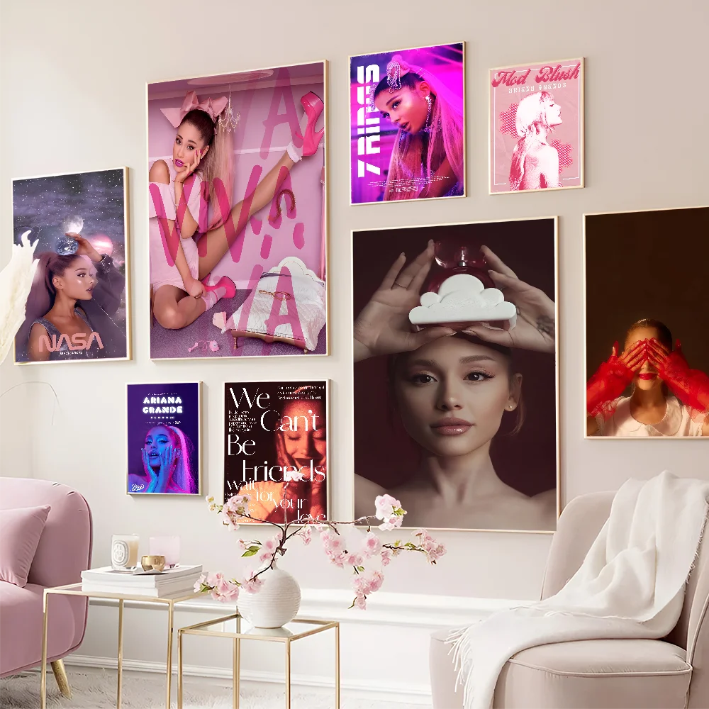 Music Ariana Grande Classic Anime Poster Waterproof Paper Sticker Coffee House Bar Room Wall Decor