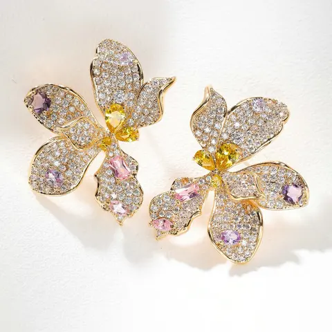 Bilincolor серьги-капельки с кубическим цирконием