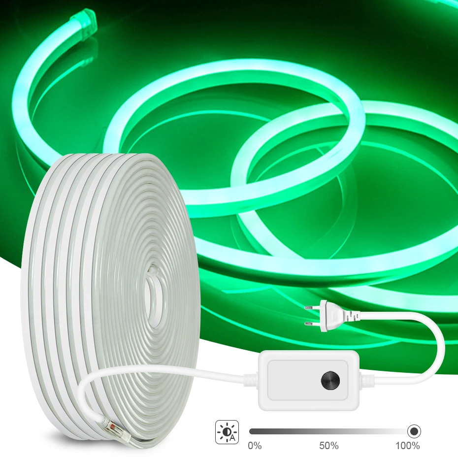 Светодиодная неоновая лента SMD2835, 2 контакта, 1-100 м