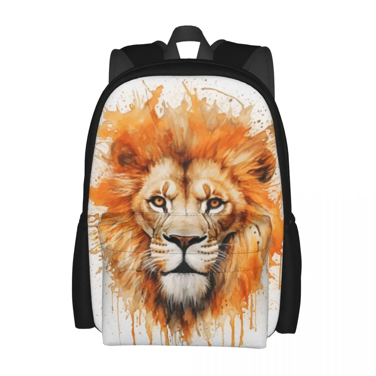 

Lion Backpack Boy Extraordinary Ink Drawing Large Backpacks Polyester Aesthetic School Bags Camping High Quality Rucksack