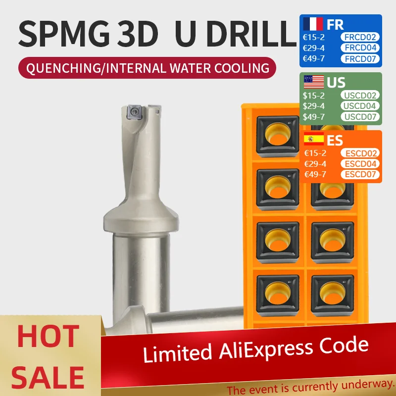 

Сверла по металлу U-Drill SP 3D 13-50 мм с лезвиями KT1505