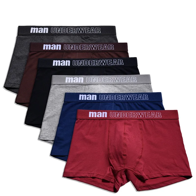4pcs/1pc Boxer Shorts Underpants Cotton Men's Panties man Boxer U Convex Pouch Plus Size Underwear for Male Breathbale Homme