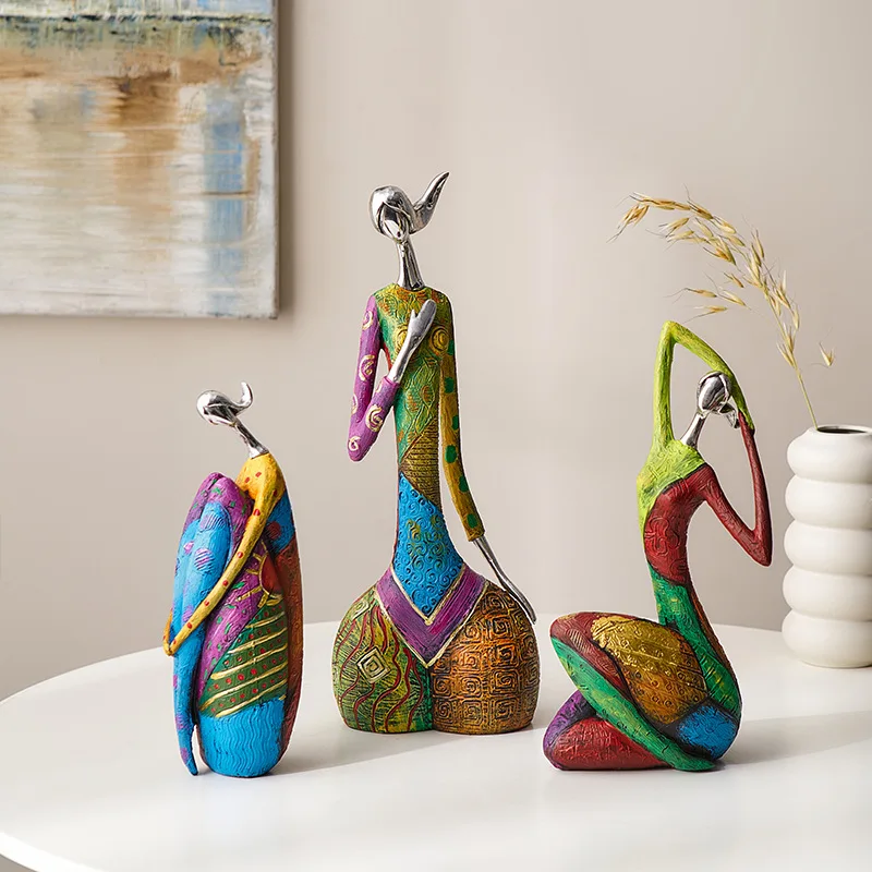 

Modern Art Figurine room decor Home Accessories Gift Creative Home Decoration Colorful Abstract Figure Sculpture Living Room
