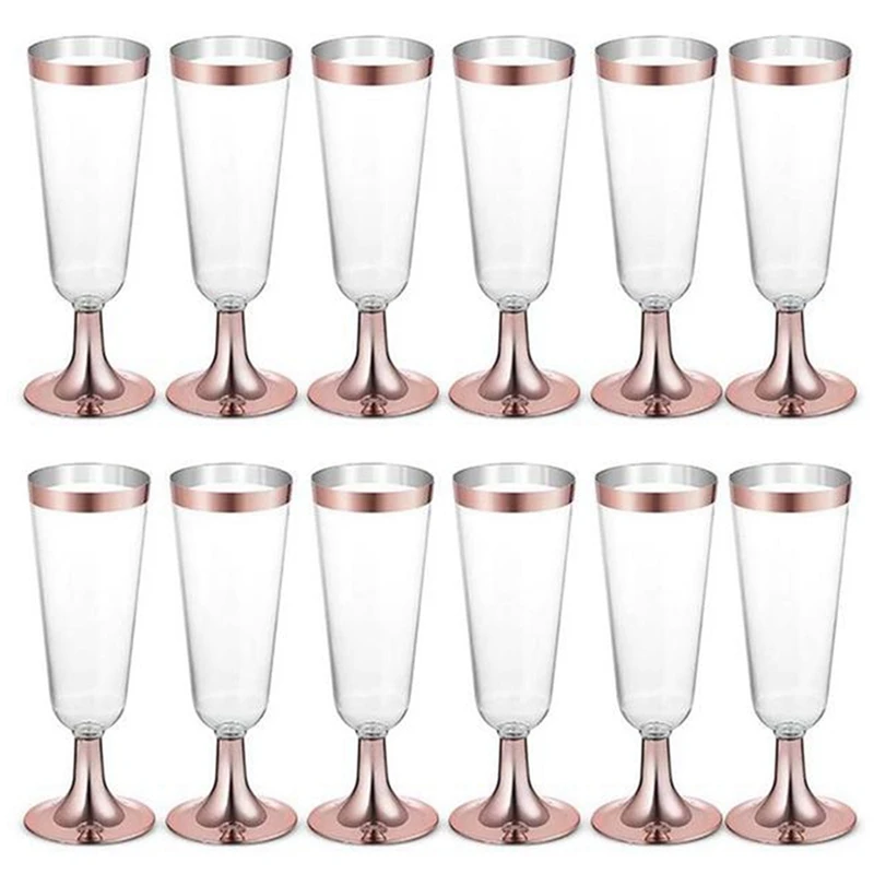 

Wedding Champagne Flute Creative Disposable Plastic Wedding Cup Champagne Glass Drinking Utensils For Party