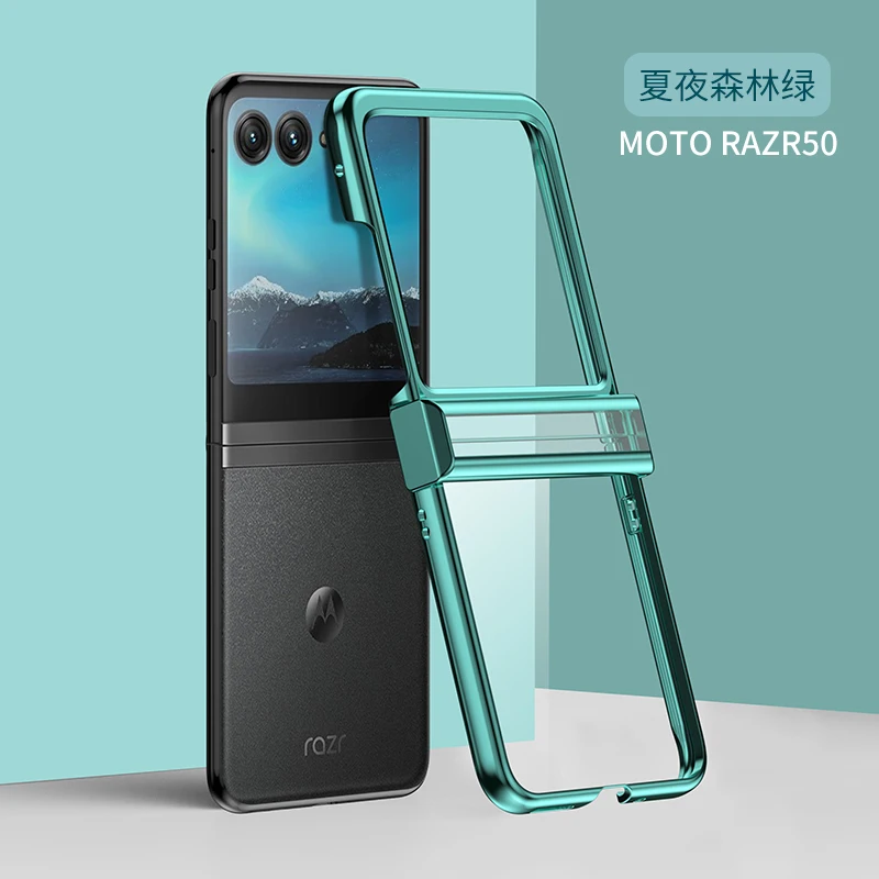 Модный прозрачный шарнирный чехол для Motorola Razr50 Ultra Moto Razr40 2024 Razr50ultra