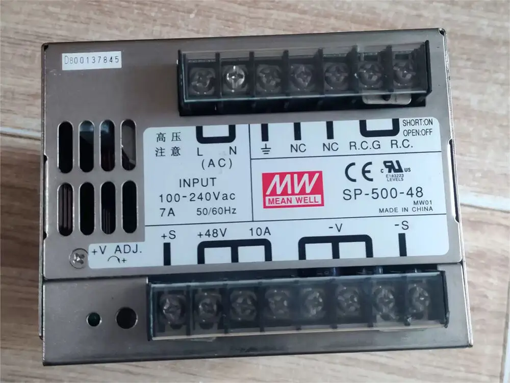 Импульсный источник питания MEANWELL, 1 шт., 48 В постоянного тока, 10 А, 480 Вт, MEAN WELL