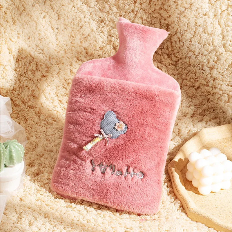 

Water Injection Hand Hot Water Bag Hot-Water Bag Plush Cute Heating Pad Female Hot Compress Waist Warm Belly Genuine Hand Warmer