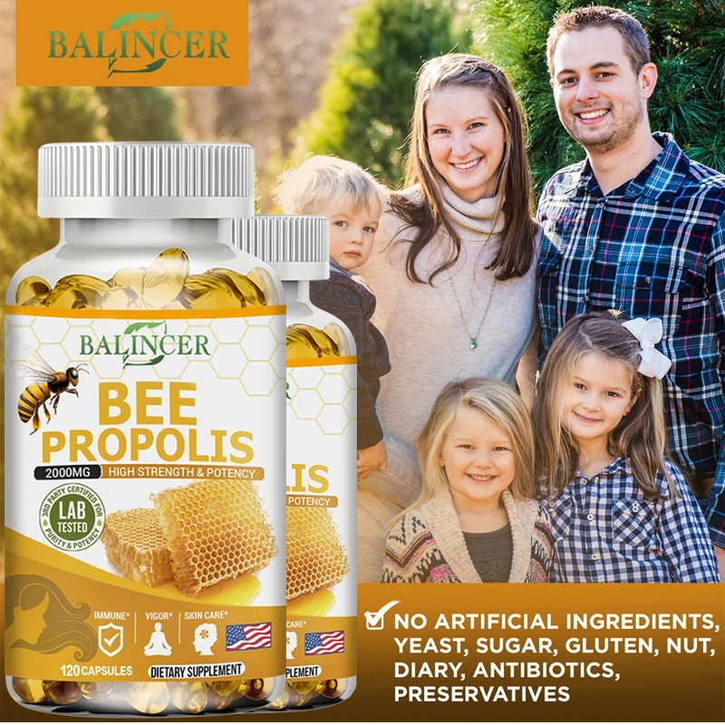 

Balincer Propolis Dietary Supplement-Teeth&Gums Relief,Sore Throat Relief，Boosts Immune Health,Boosts Vitality,Overall Skin Care