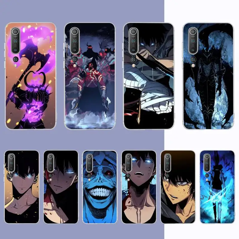 

FHNBLJ Solo Leveling Phone Case for Samsung S21 A10 for Redmi Note 7 9 for Huawei P30Pro Honor 8X 10i cover