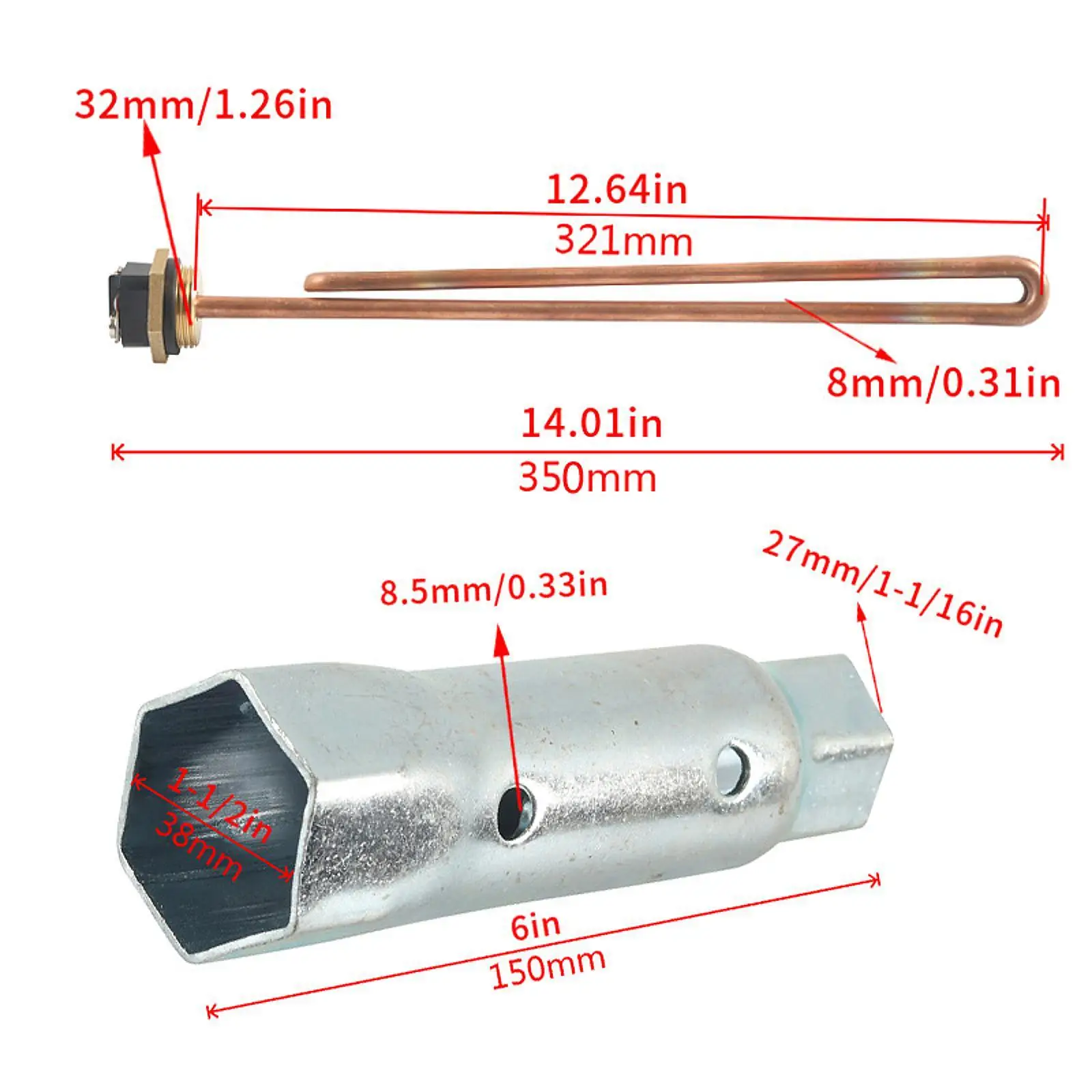 Нагревательный элемент He 90240 замена для Eco 18 24 27 36 простая установка