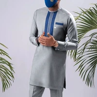 afro middle east casual grey slim fit shirt