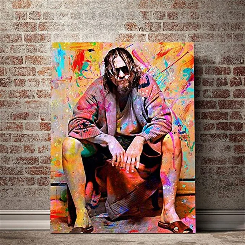 Поп-граффити Искусство большой Lebowski классический фильм плакат холст печать