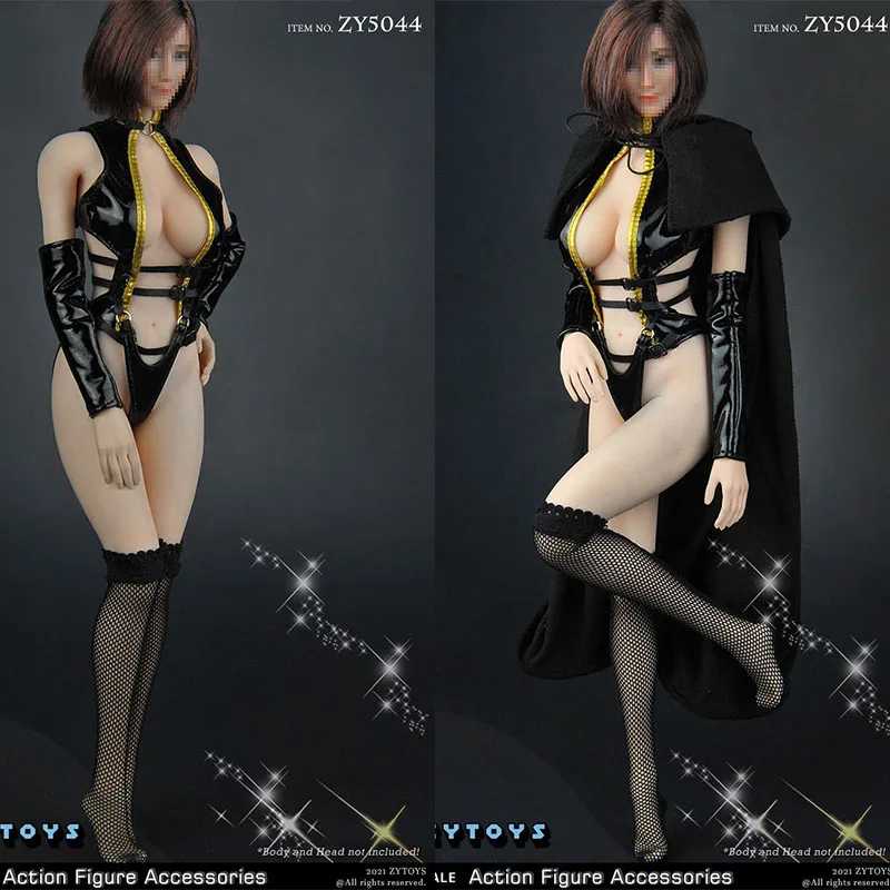 

ZYTOYS ZY5044 1/6 женские пальто-накидка с капюшоном с сексуальный с открытой грудью, комплект нижнего белья, одежда, Размеры: 12 "Женский средства ух...