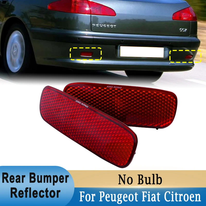 

Rear Bumper Reflector (No Bulb) for Peugeot 107 206 607 Fiat Citroen ABS Reflective Strips Red Lens 9659830680 6340E6 6340E7