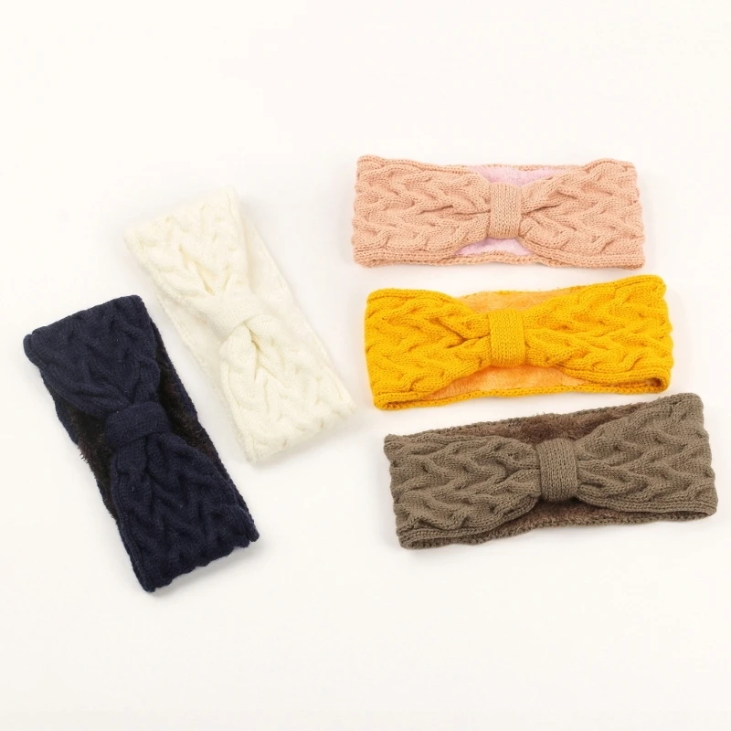 Удобные женские зимние повязки на голову из мягкой вязки и трикотажной подкладке