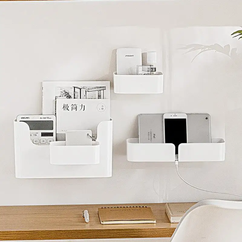 

Nachuan Multi Purpose Wall Mounted Storage Box Plastic Punch Free Wall Mounted Kitchen Living Room Bathroom Desktop Storage Box