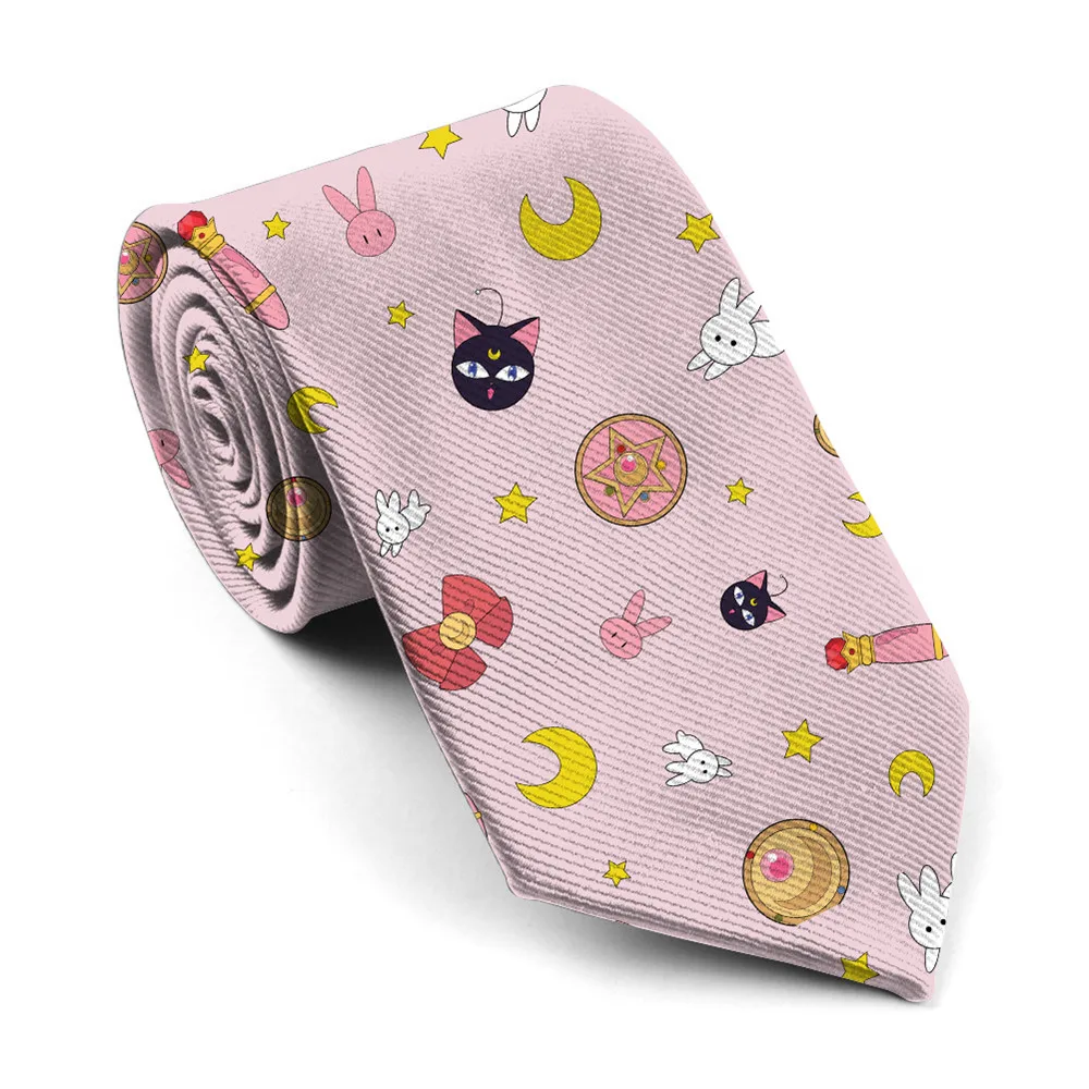 

NEW Anime Mens Ties Novelty Neckties, Sailor Moon Tie Skinny 3D Print Neckwear for Missions Party Gifts