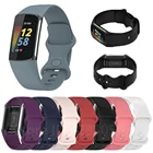 Ремешок силиконовый для смарт-часов Fitbit Charge 5, сменный спортивный браслет, аксессуары для наручных часов