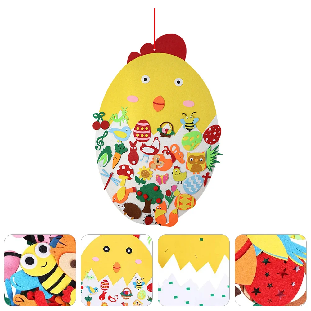

Felt Easter Chick Pendant Diy Decoration Kids Eater Crafts Party Favors Hanging Ornamentschicks
