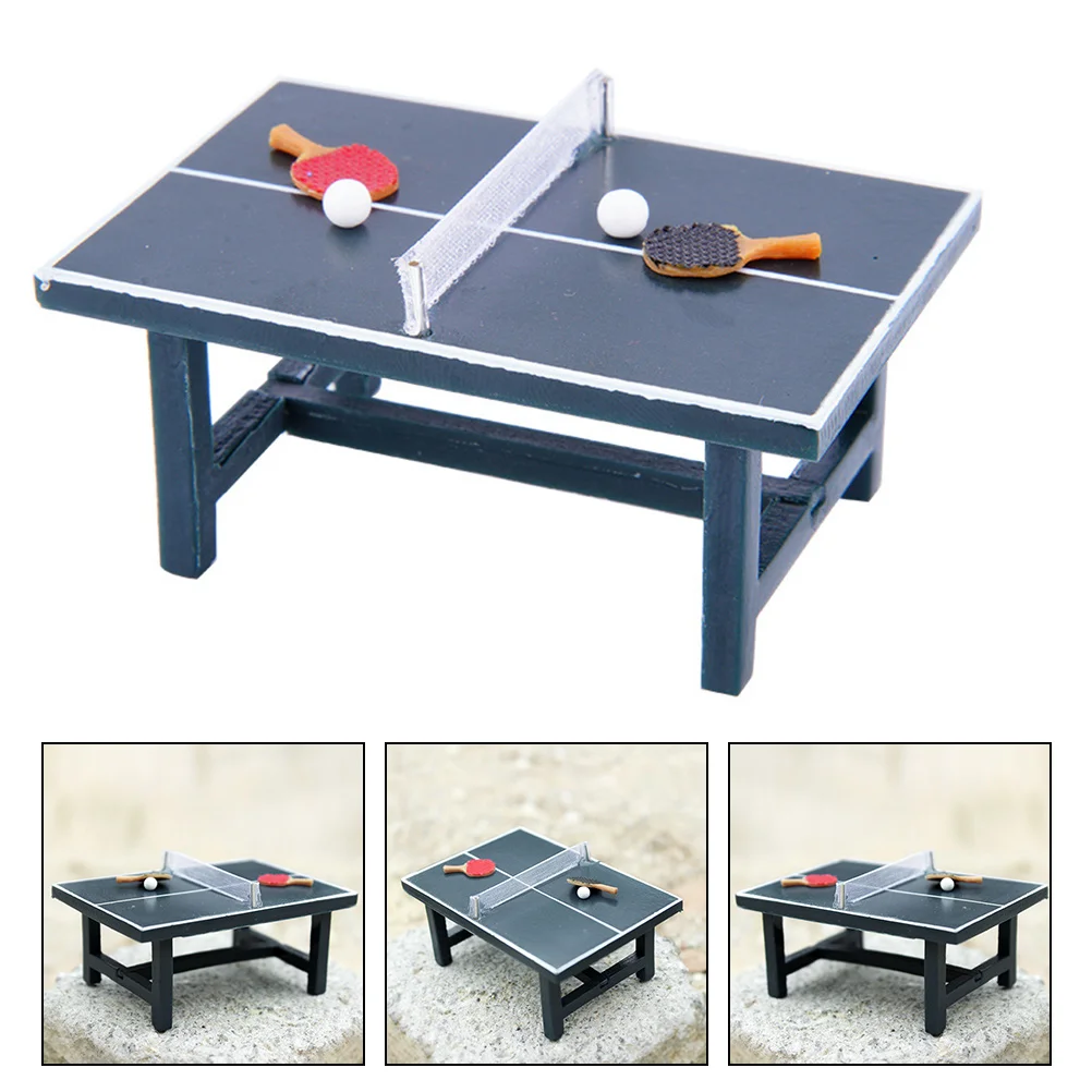 

Simulated Table Tennis Miniature Toys Fake Ornament Scene Decoration Kids Play House Simulation Props Model Remote Control