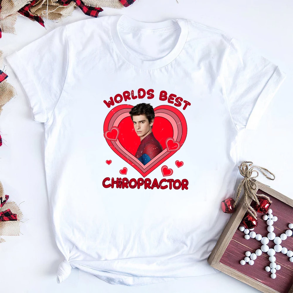 Женская футболка с коротким рукавом принтом эндри Гарфилда |