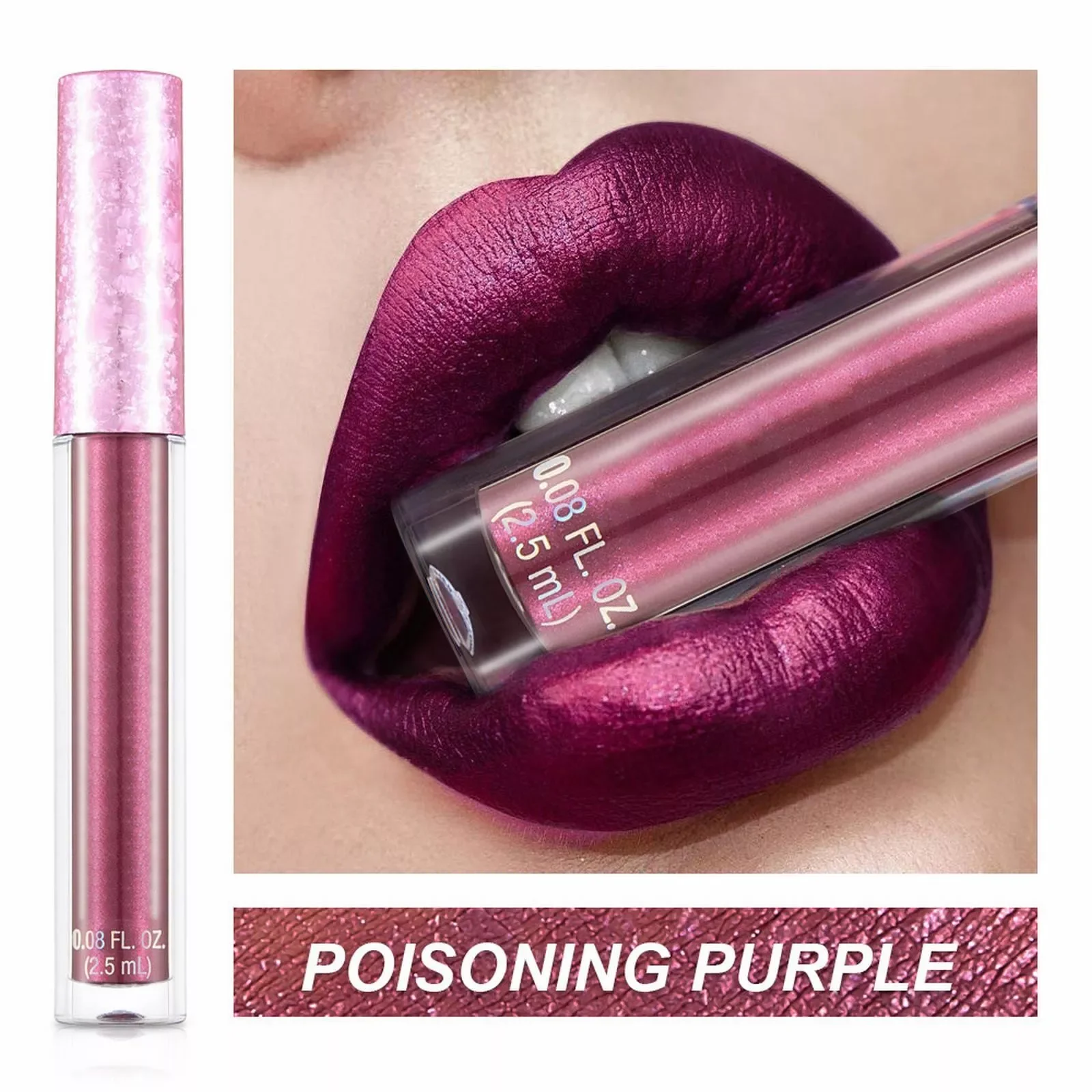 

NEW Metallic Liquid Lipstick Lip Gloss Does Not Stick To Cup Lip Glaze Makeup Pearl Beauty Makeup Shimmer Lip Gloss High Pigment