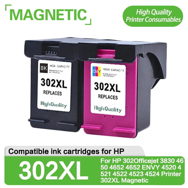

Картридж для HP 302 Officejet 3830 4650 4652 4652 ENVY 4520 4521 4522 4523 4524 302