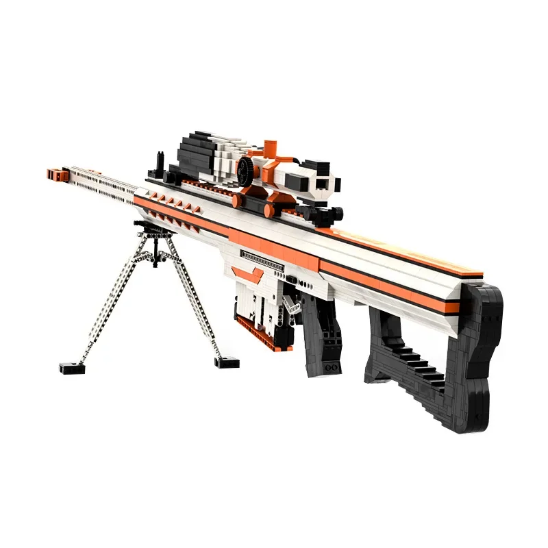 MOC CSGO Barrett II оружие Simov может запустить игрушку строительный блок пистолет