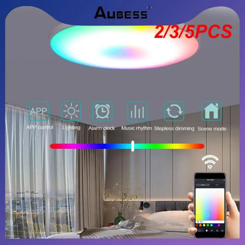 

2/3/5PCS 30w App Remote Control Lighting Rgbcw Smart Ceiling Lamp Modern Led Lights Smart Home For Livingroom Decoration Bedroom