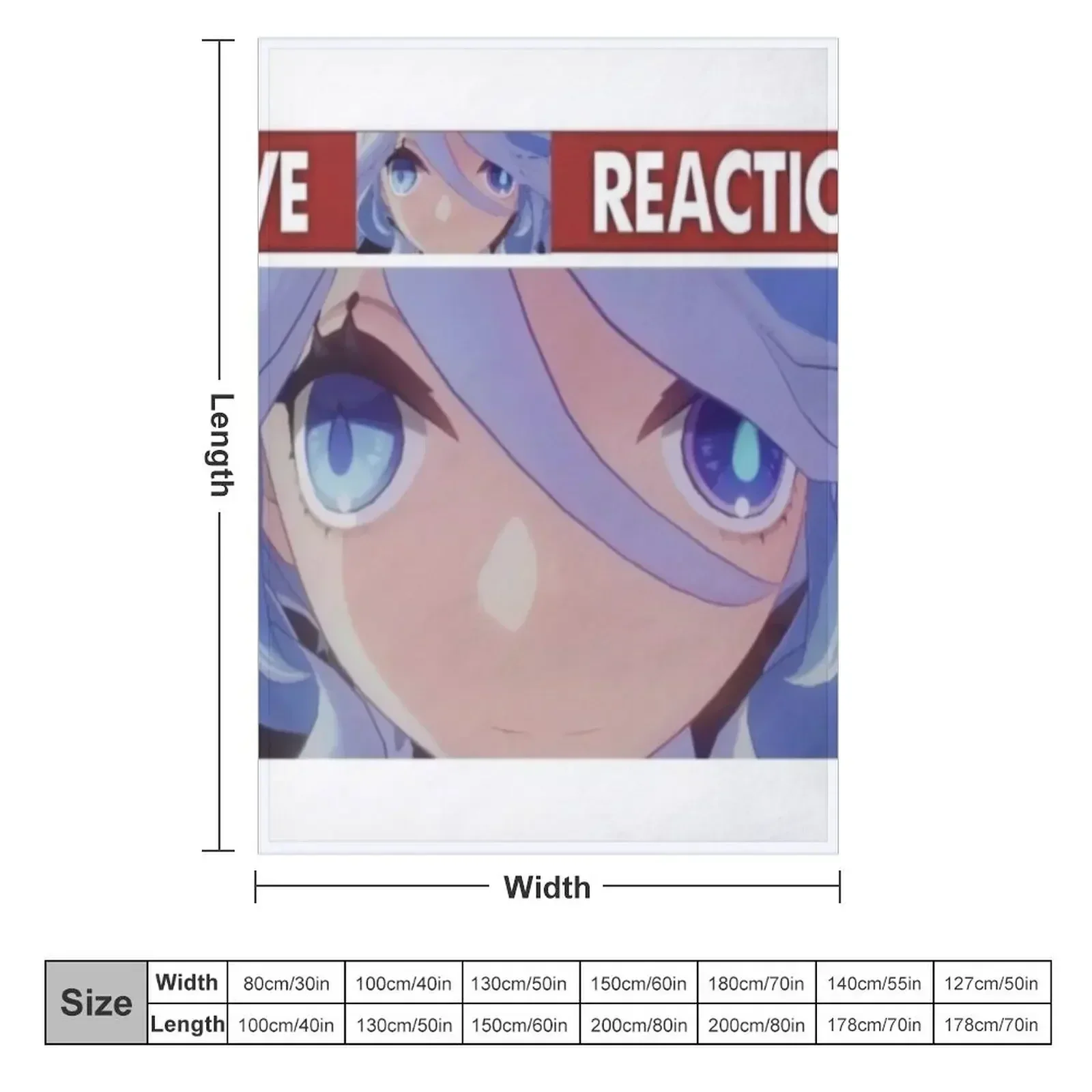 Широкое пушистое одеяло Furina Live Reaction для дивана одеяла