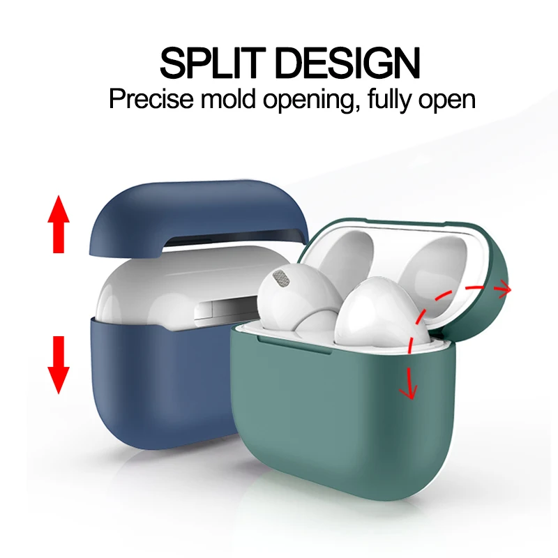 Чехол для беспроводных Bluetooth-наушников Apple Airpods 3 2 Мягкий защитный чехол Air Pods Pro