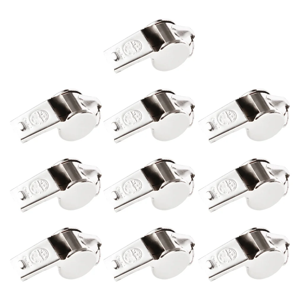 

10Pcs Outdoor Survival Whistles Soccer Practicing Whistles for Instructor
