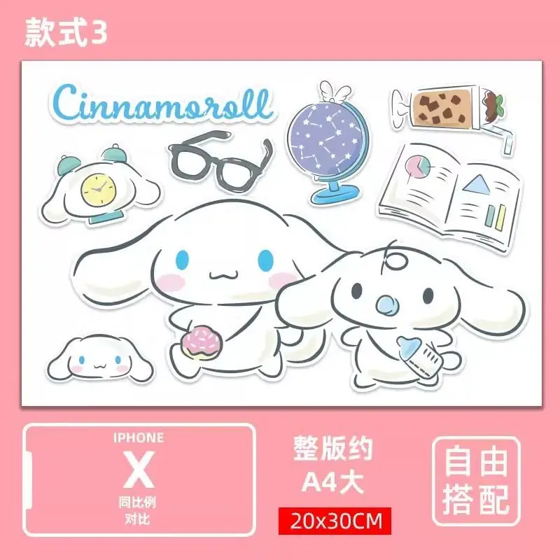 Sanrio мультфильм милый Hellokitty My Melody Cinnamoroll наклейки электромобиль шлем автомобиля