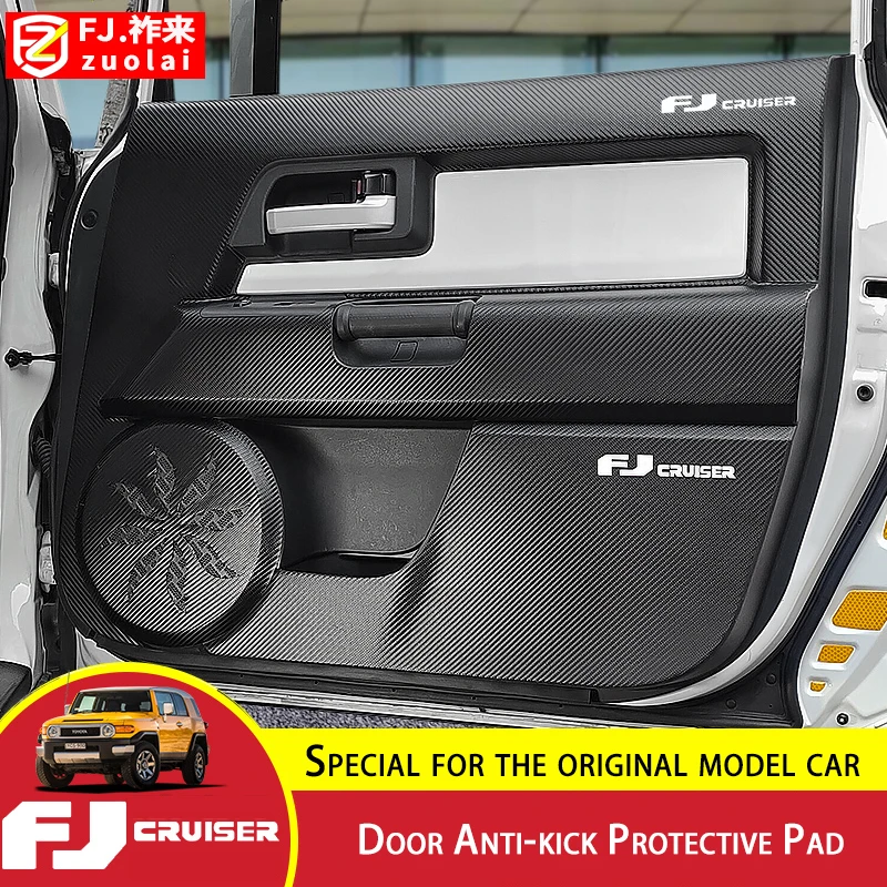 

For Toyota FJ Cruiser Pad Door Anti-kick Protective Leather Sticker Thicken Door Anti-scratch Interior Decoration Accessories