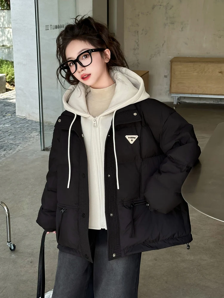 Женский пуховик для детей старшего возраста утепленная зимняя одежда новинка 2024