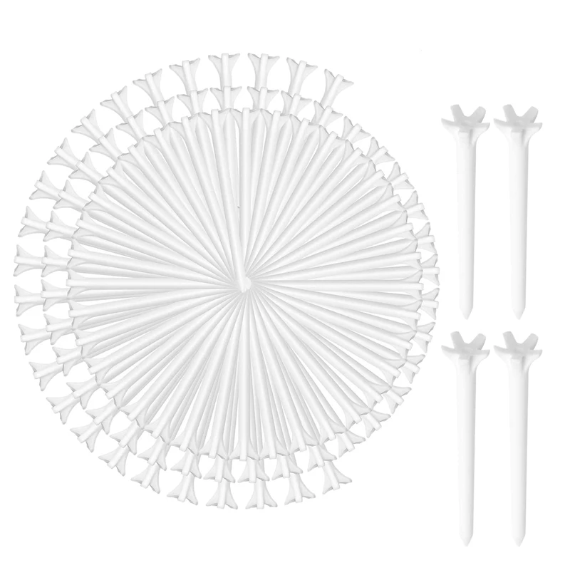 

100Pcs Golf Tees 2-3/4 Inch 5-Prong Professional Durable Golf Tee Plastic Tees For Golf Training