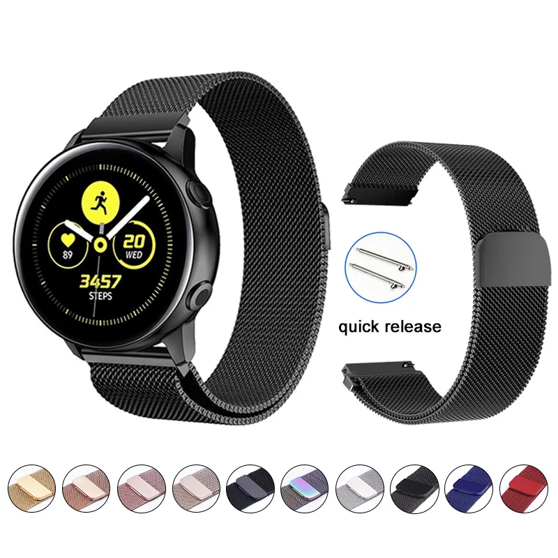 

Ремешок магнитный для Samsung Galaxy watch 4/3 45 мм 41 мм/Active 2 46 мм/42 мм Gear S3 Frontier 20 мм 22 мм, браслет для Huawei GT/2/2e