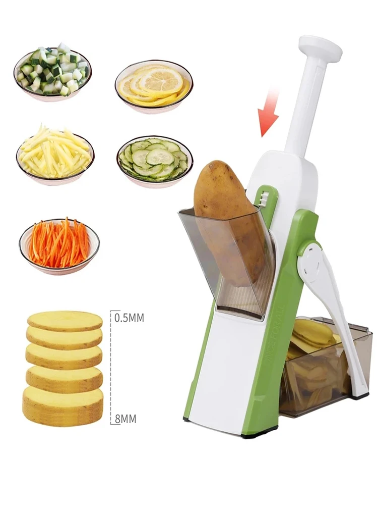 

Kitchen Vegetable Slicer Grater Foldable Vegetable Mandoline Slicer Food Chopper Easy To Cut Potato Chips Gadget Kitchen Gadgets