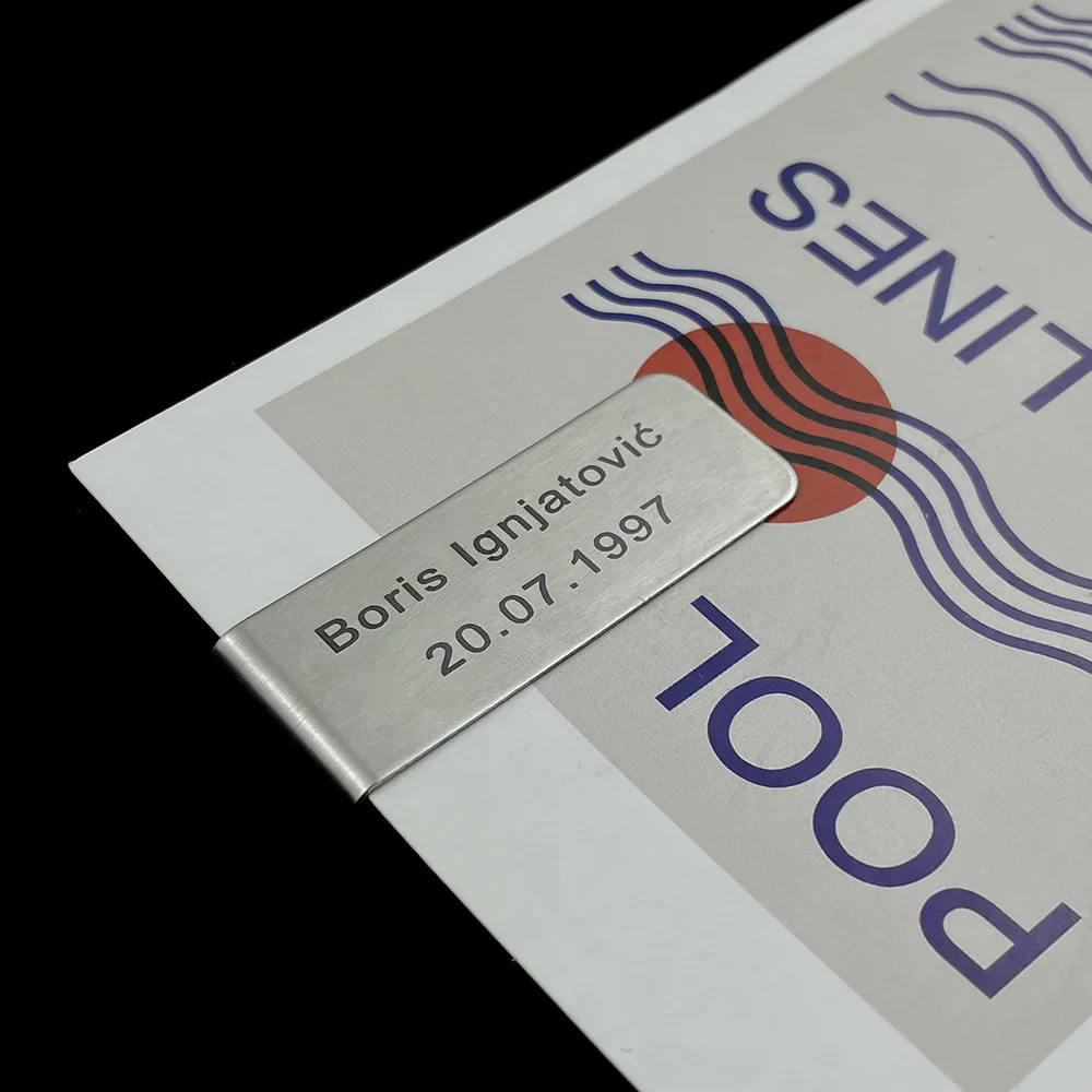 

Fashion Custom Money Clip Personalized Engraving Name Logo Money Clip Bank Card Wallet Decoration Men Accessories Beautiful Gift