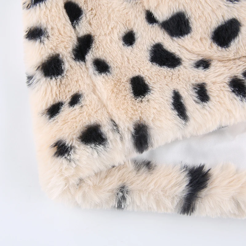 Woman Leopard Print Faux Fur Coat Ladies 2023 Winter British Retro Loose Fashion Coat Women Jacket Streetwear Coat