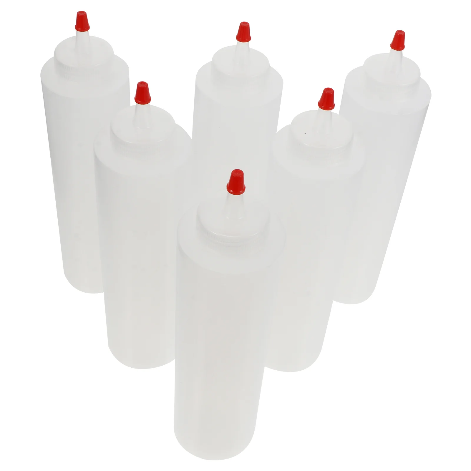 

6pcs Squeeze Condiment Bottles Seasoning Squeeze Dispensers Dispenser Jars for Salad Condiment Barbecue