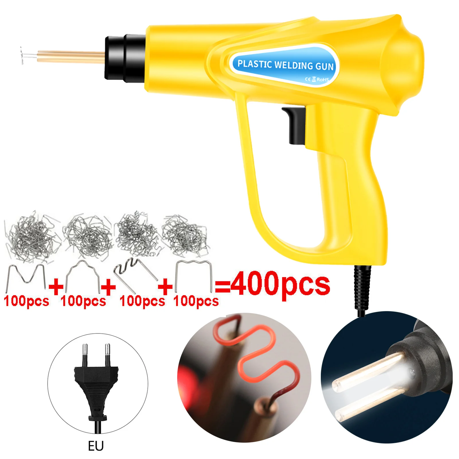 

Plastic Welder Hot Stapler Heat Gun Plastic Welding Machine Bumper Soldering Iron Staples Bumper Repair Car Tools Kit