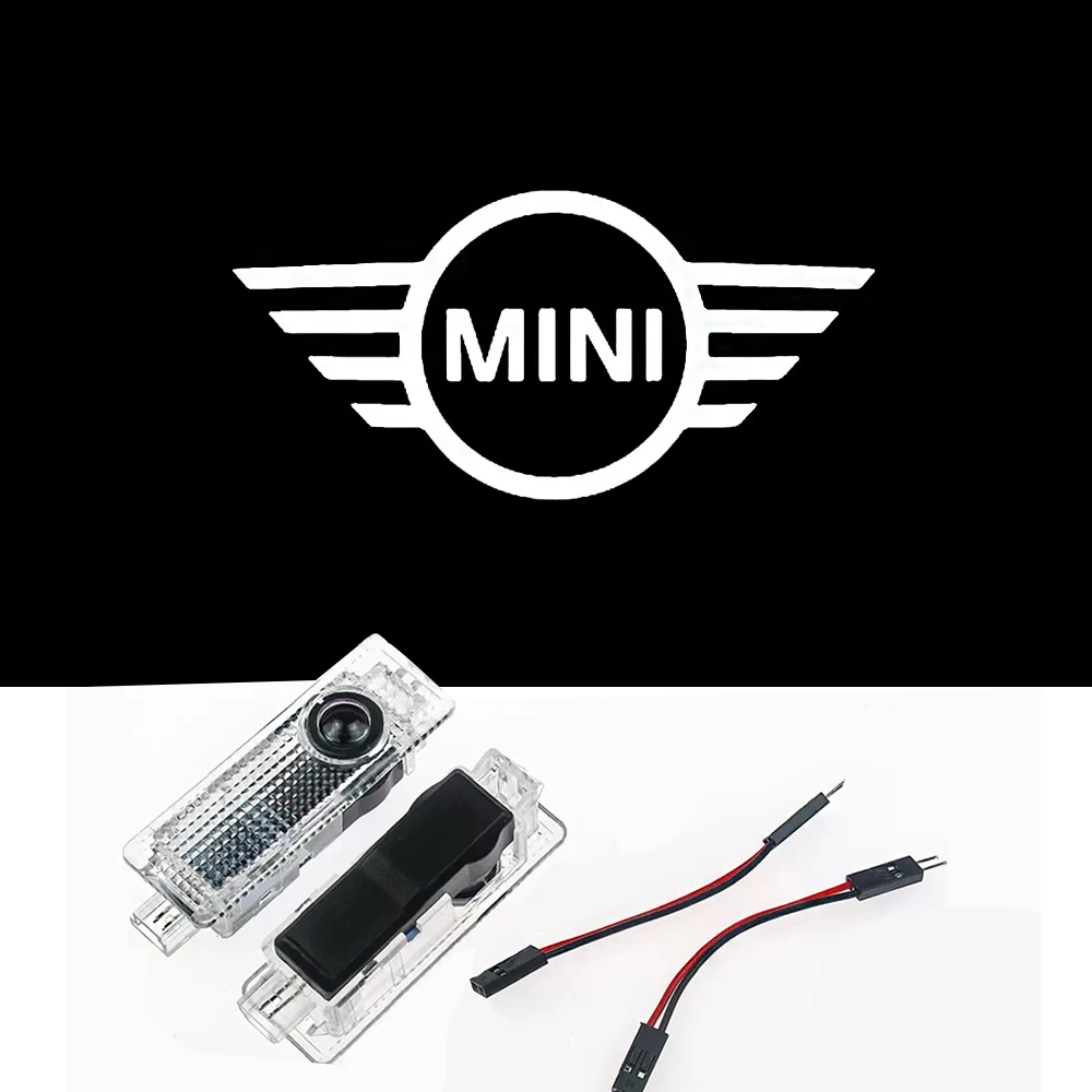 

2 шт. — светодиодный проектор для дверей автомобиля, приветственная подсветка для Mini Cooper Works R55 R56 R50 R53 R60 R61 F54 F55 F56 F60, автомобильные аксессуары