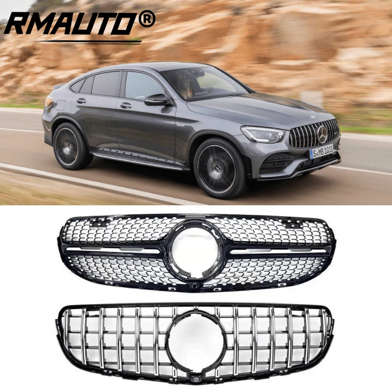 

RMAUTO AMG GT Style Car Front Bumper Grille Racing Grill For Mercedes Benz GLC Class X253 2020 New GLC200 GLC260 GLC300